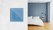 Kit de 5 Interrupteurs wifi compteur de consommation électrique - plaque de couleur bleue, réglable depuis l'appli sur votre smartphone, facile à installer